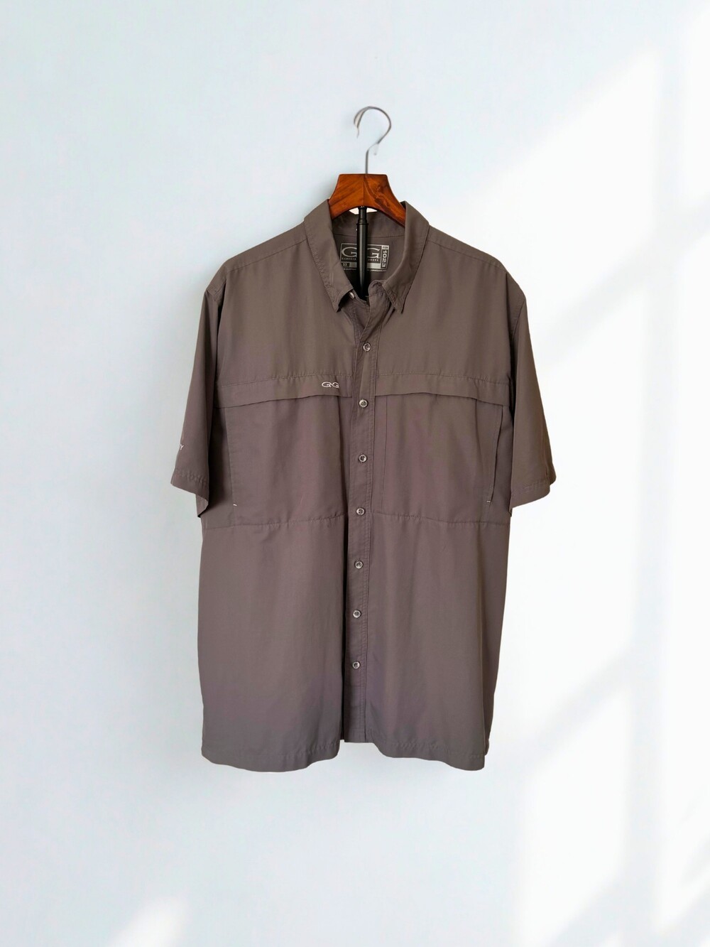 GameGuard Outdoors 2X Taupe Short Sleeve Shirt Vented Fishing Shirt